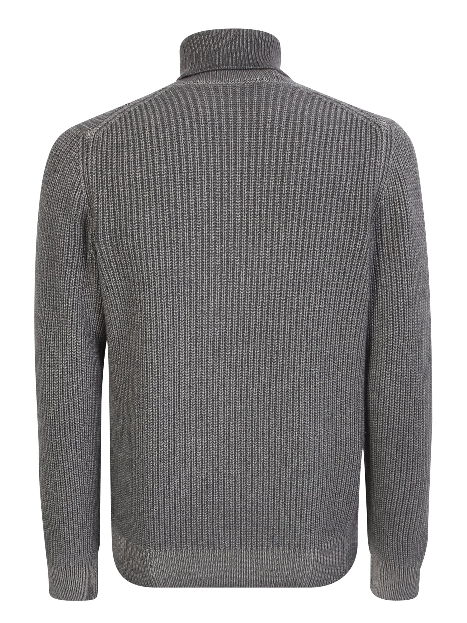 Ribbed cashmere pullover grey