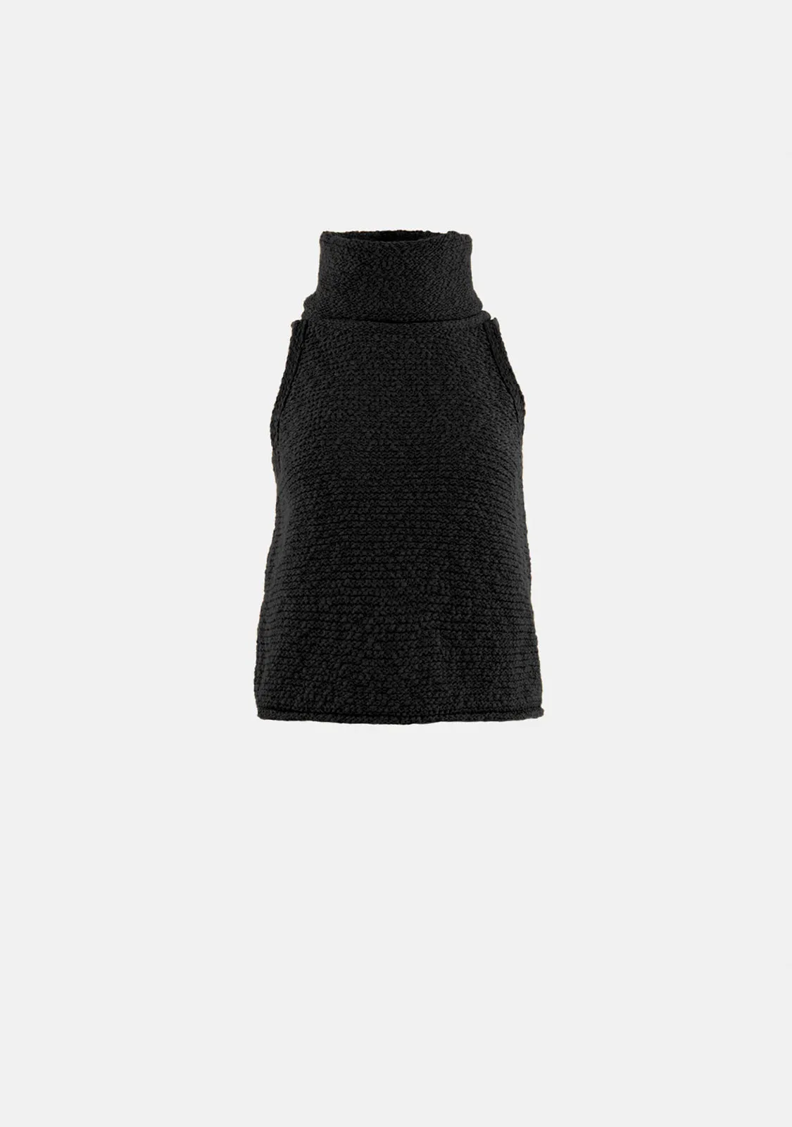 Salma Turtle Neck Top Black