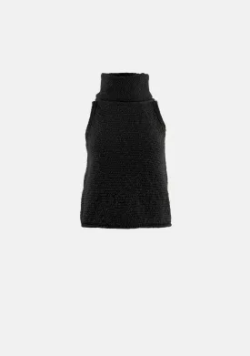 Salma Turtle Neck Top Black