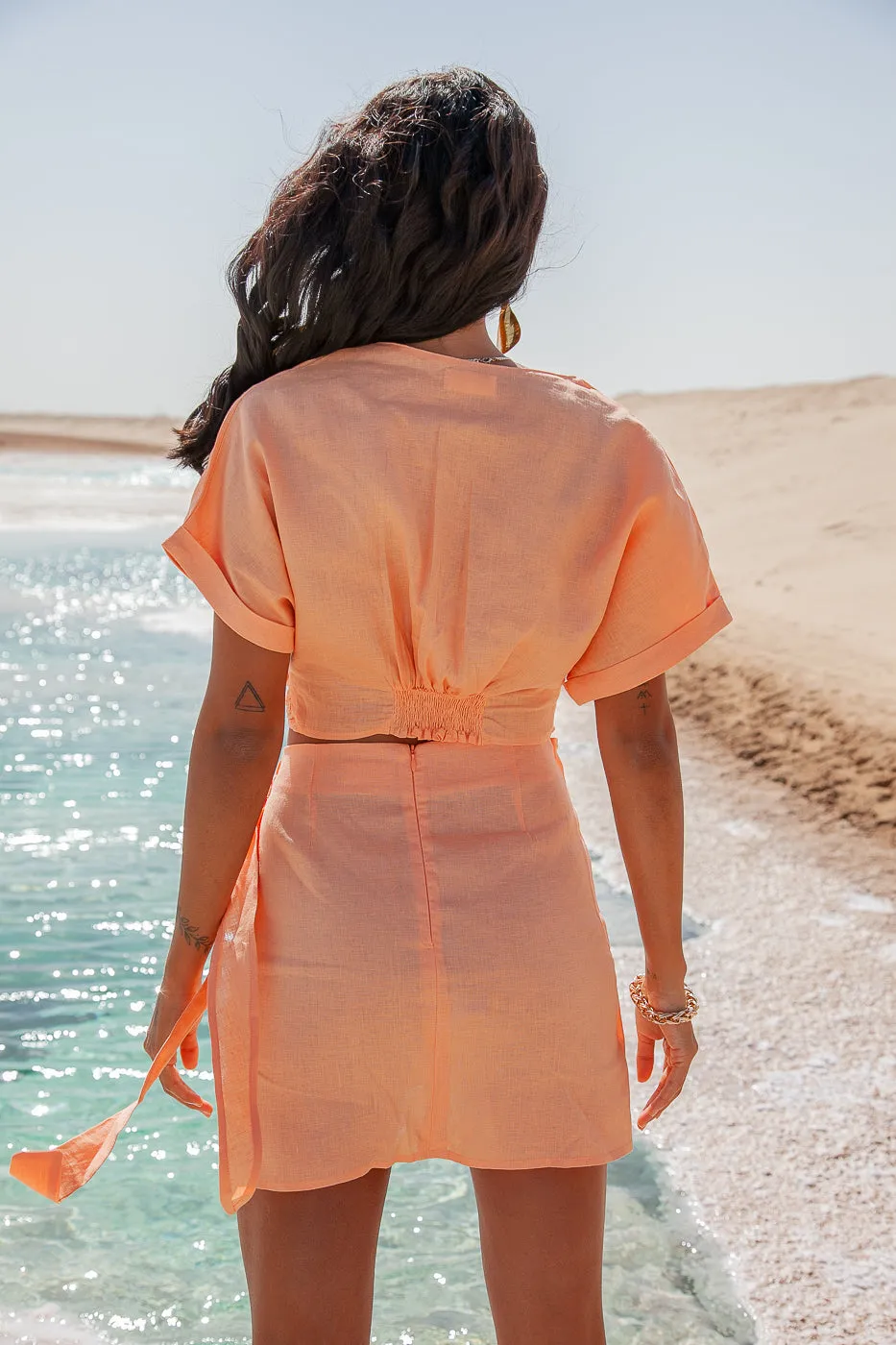 Satori Wrap Skirt- Apricot