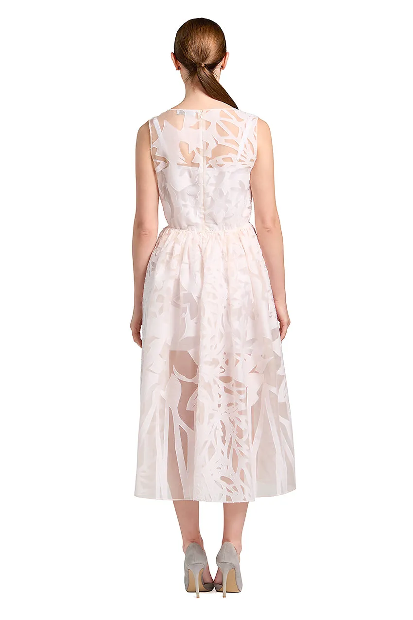 Sleeveless Floral Silk Midi Dress