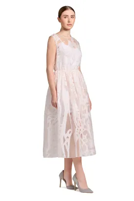 Sleeveless Floral Silk Midi Dress