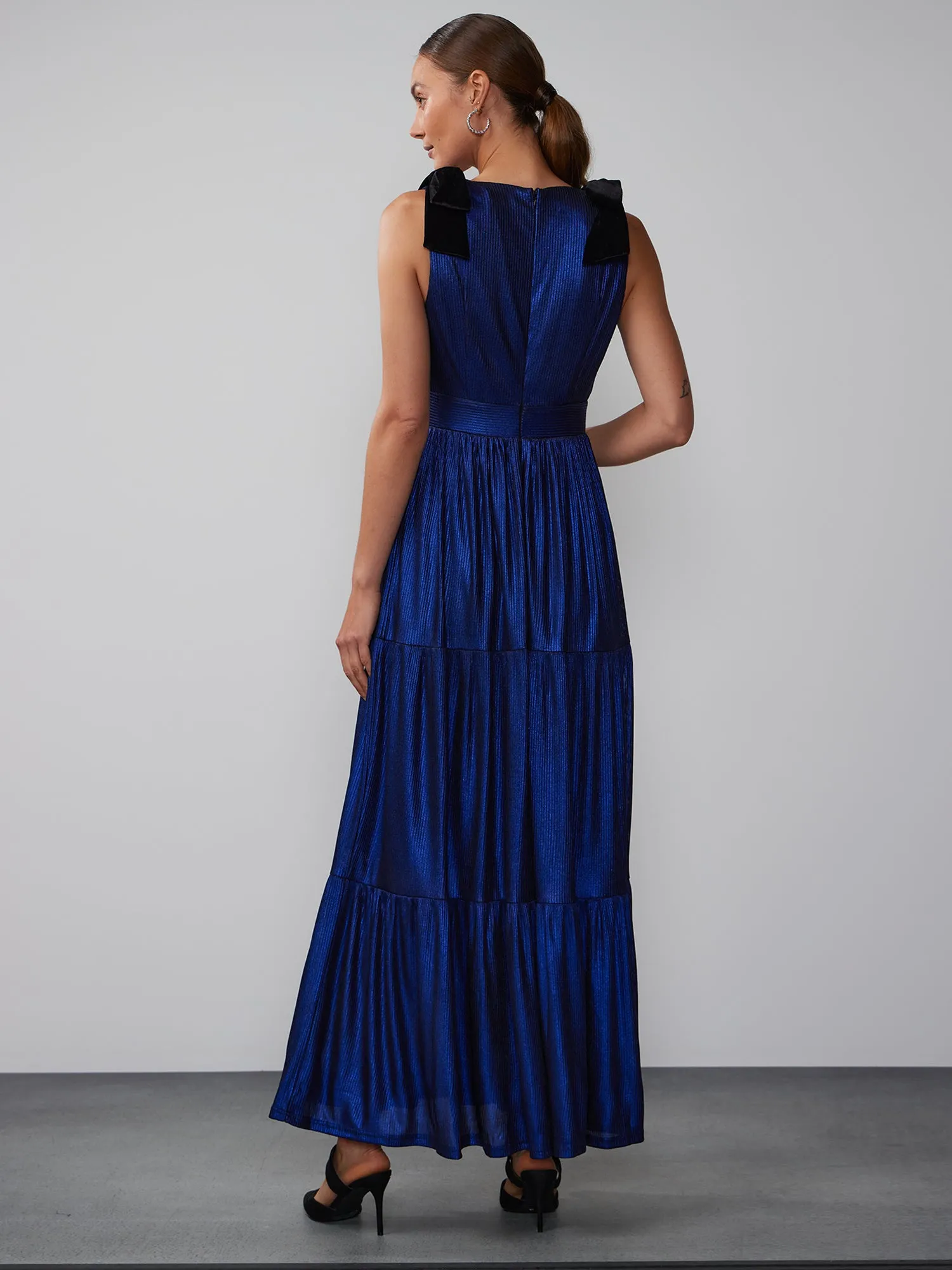 Sleeveless Surplice Neck Maxi Dress