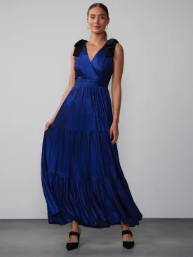 Sleeveless Surplice Neck Maxi Dress