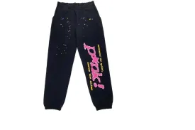 SP5DER P*NK SWEATPANTS BLACK