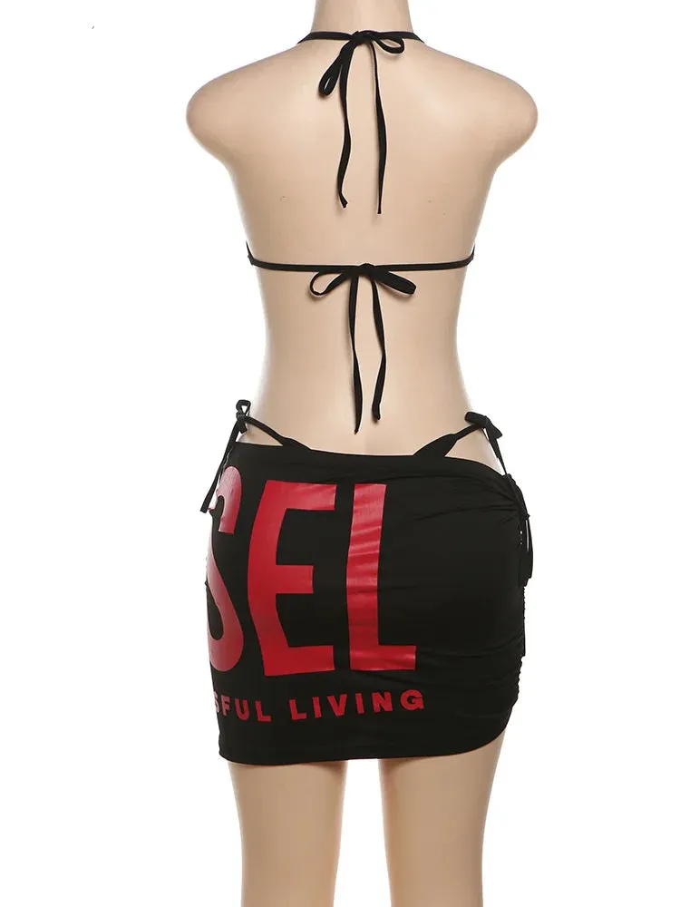 Staring In The Mirror Skirt Set