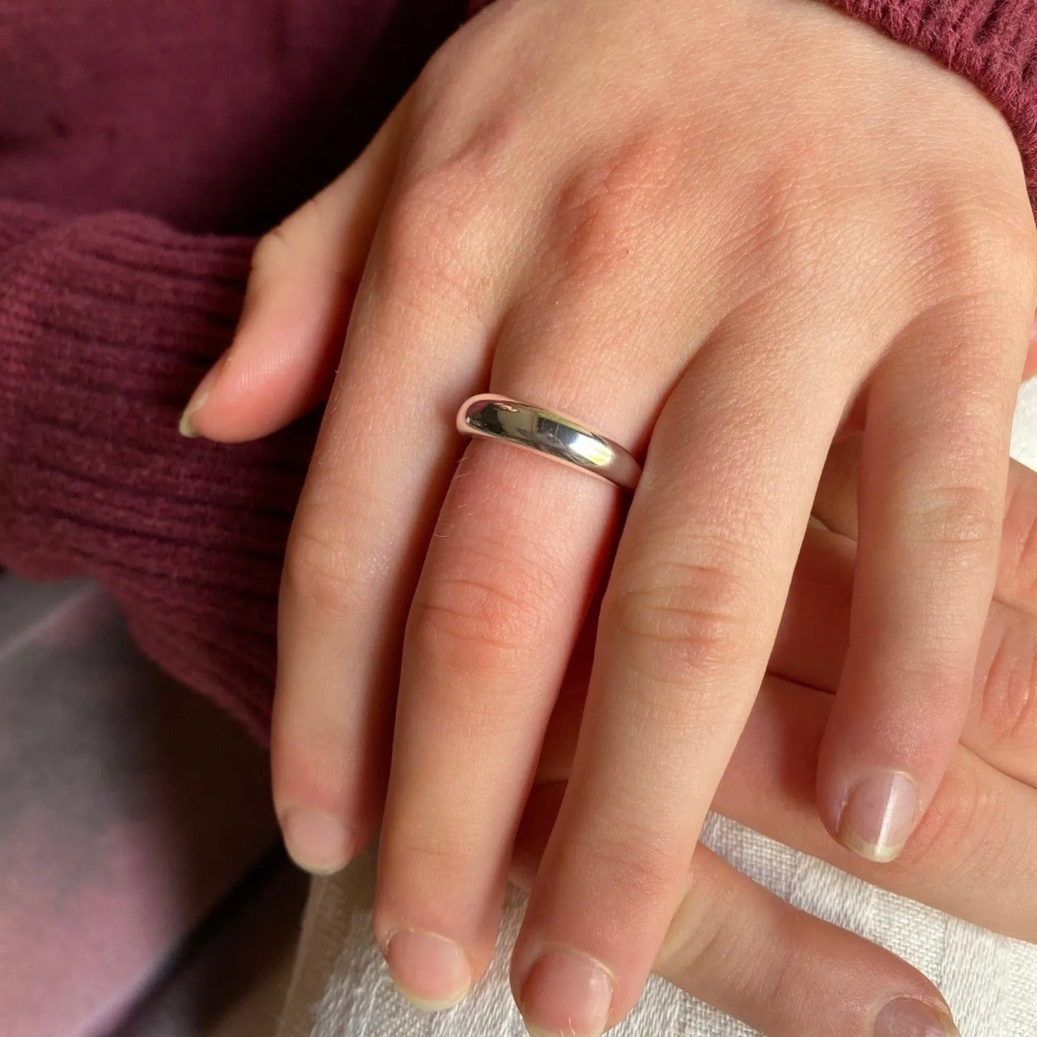 Sterling Silver Crescent Ring