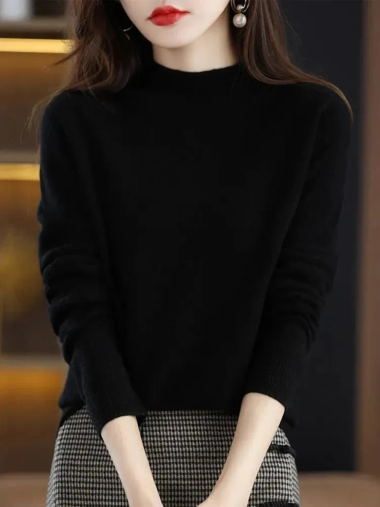 Stylish Luxury Merino Cashmere Pullover for Timeless Comfort