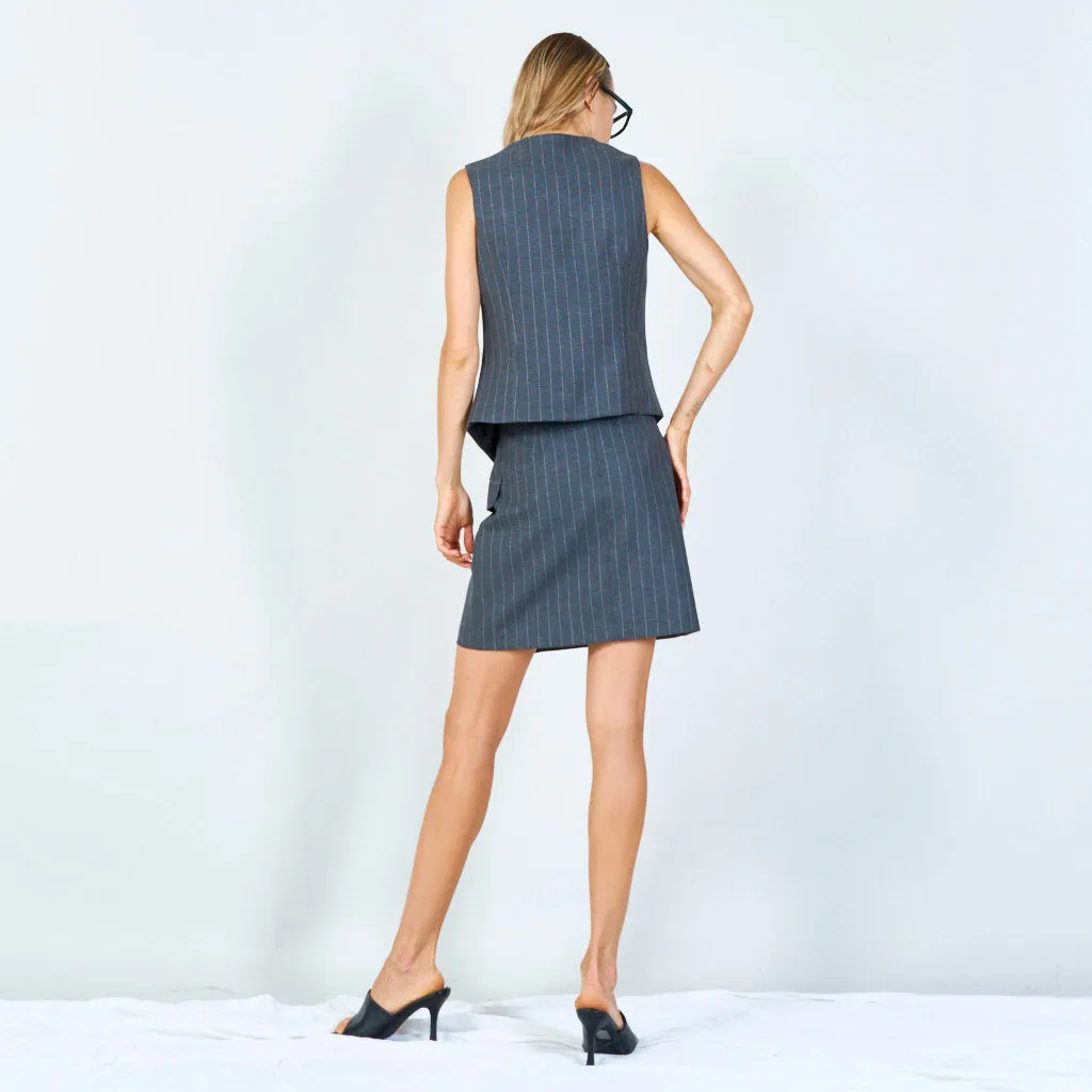 Stylish pinstripe skirt wholesale