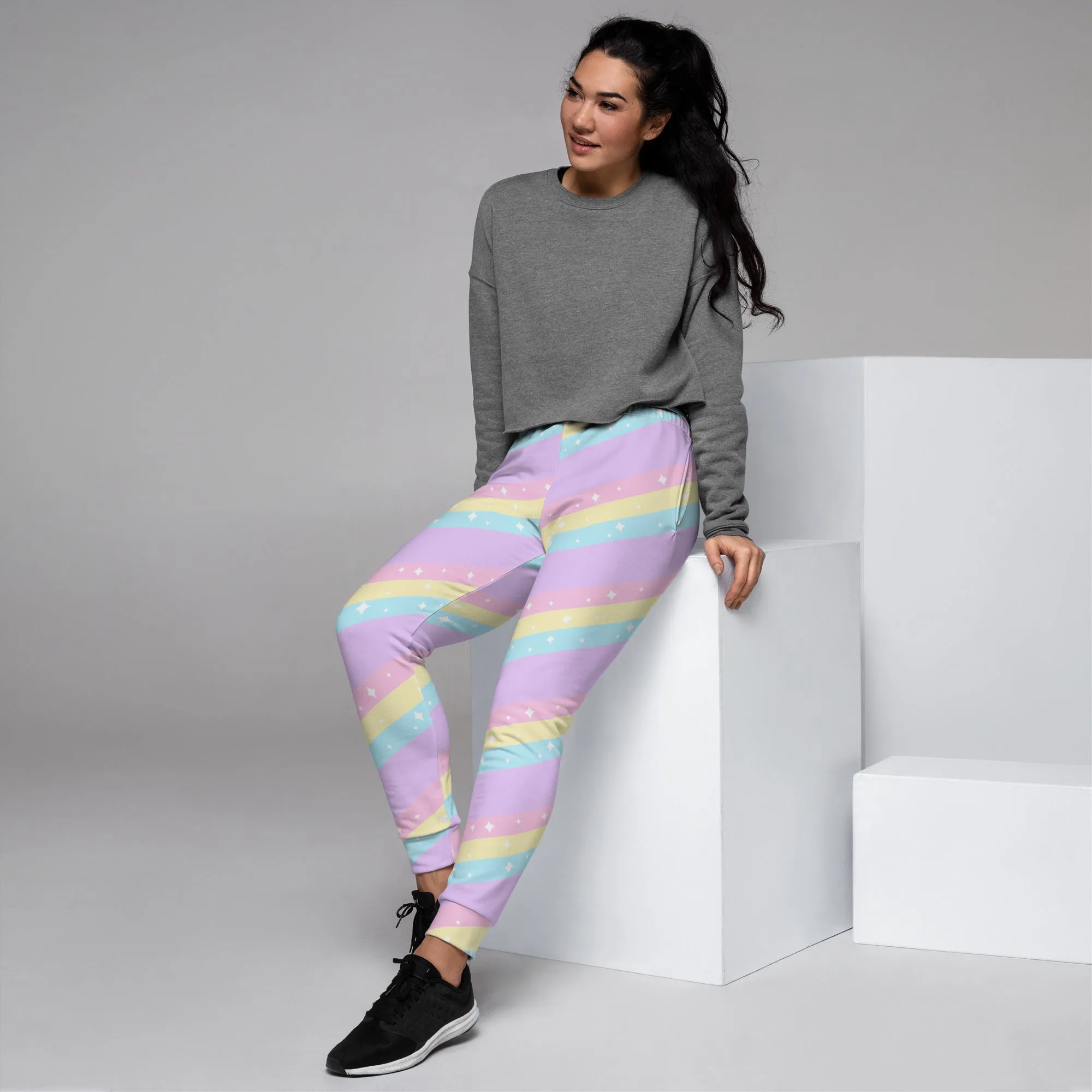 Teatime Fantasy Purple Rainbow Women's Joggers
