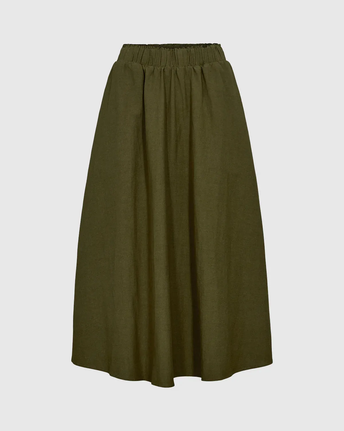 The Lovely Linen-Blend Full Skirt