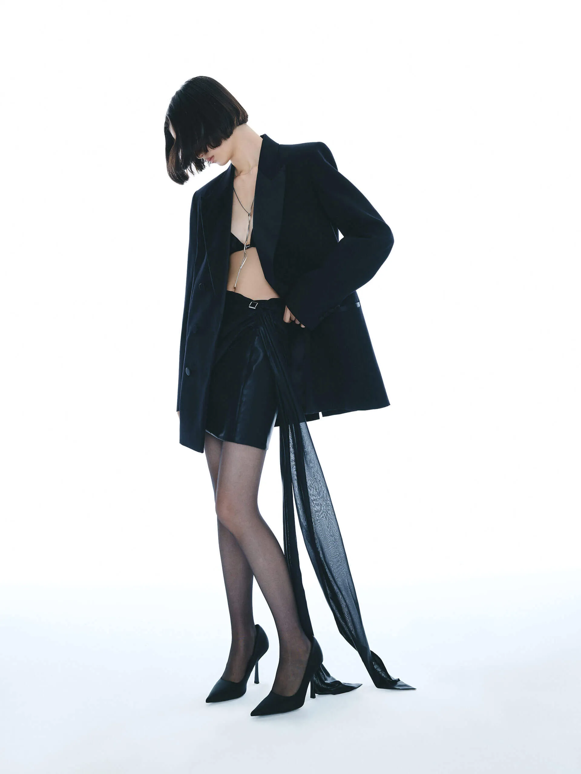 Tie Details Mini Skirt