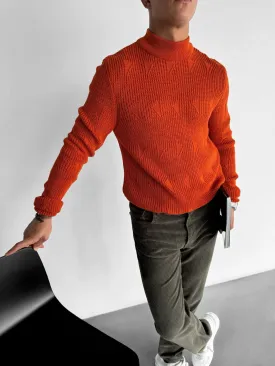 Triangle Pattern Sweater - Burnt Orange