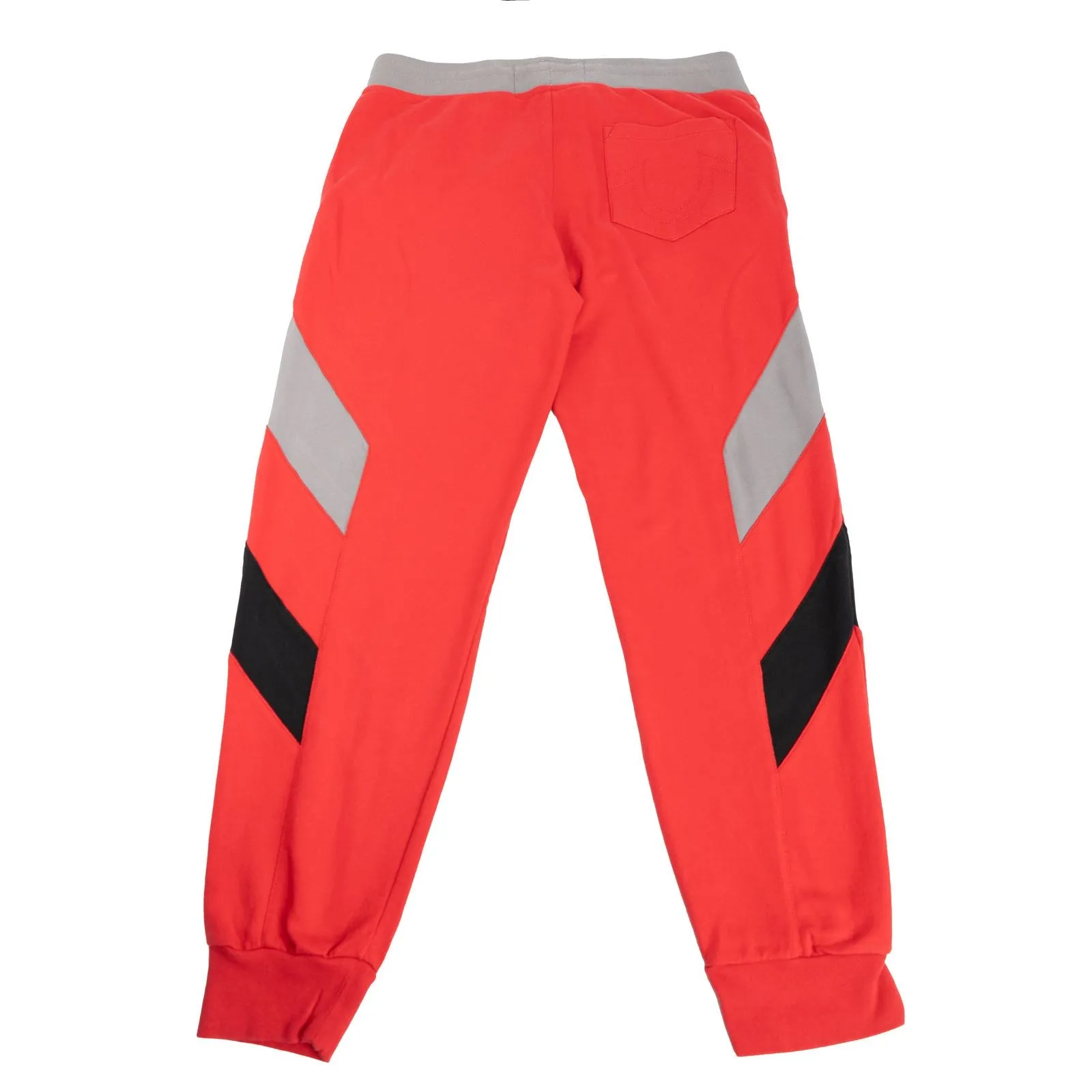 True Religion Mens Red Chevron Panel Logo Jogger Sweatpants