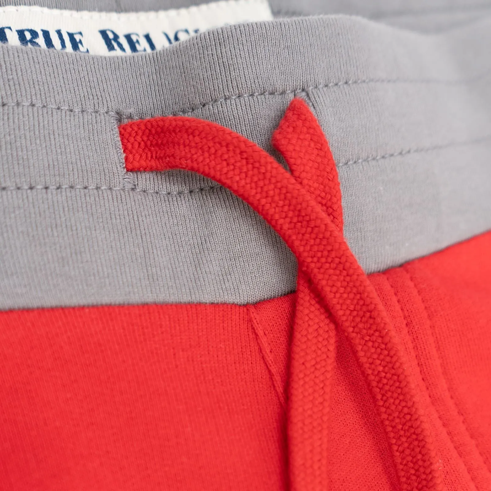 True Religion Mens Red Chevron Panel Logo Jogger Sweatpants