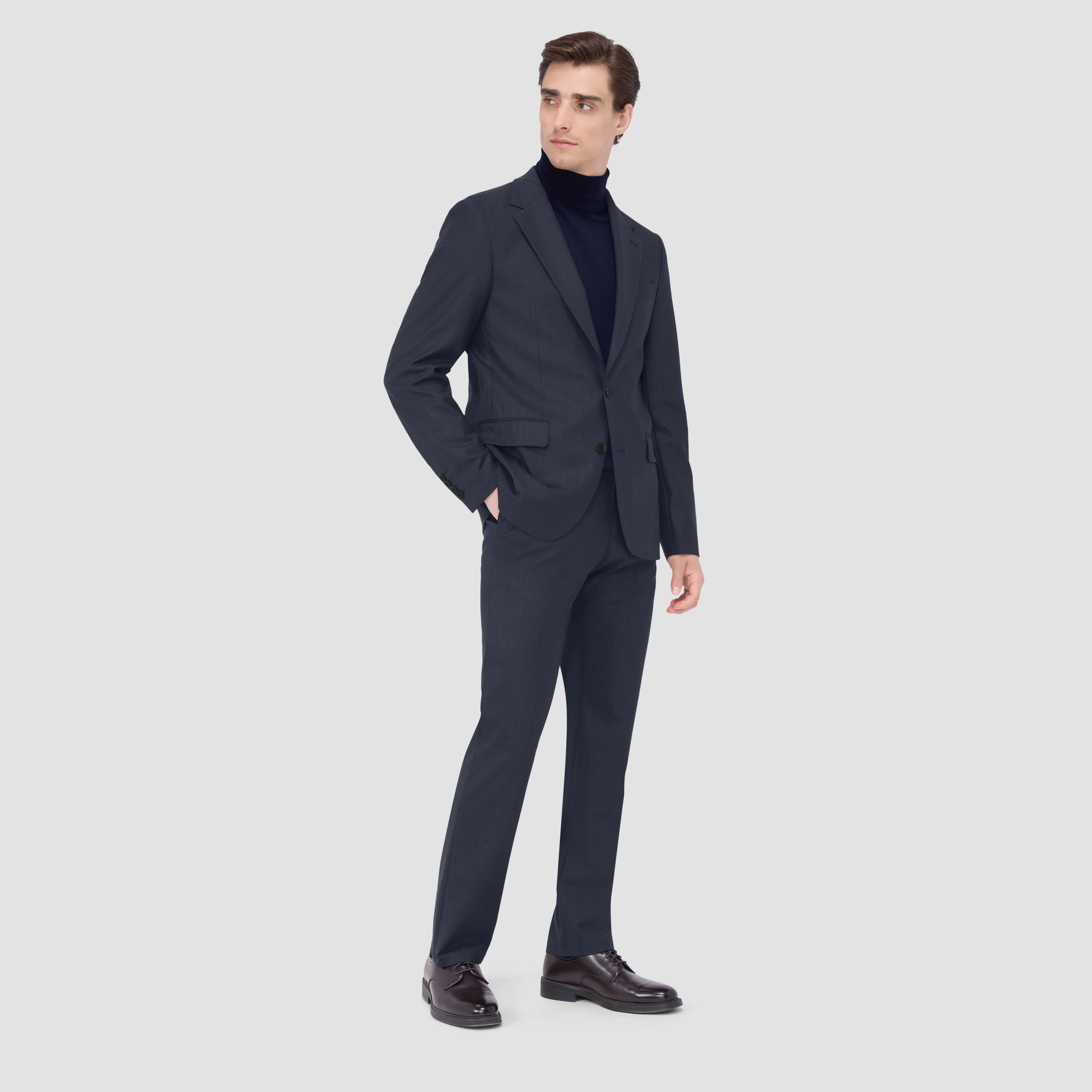 Two Button Stretch Wool Travel Blazer