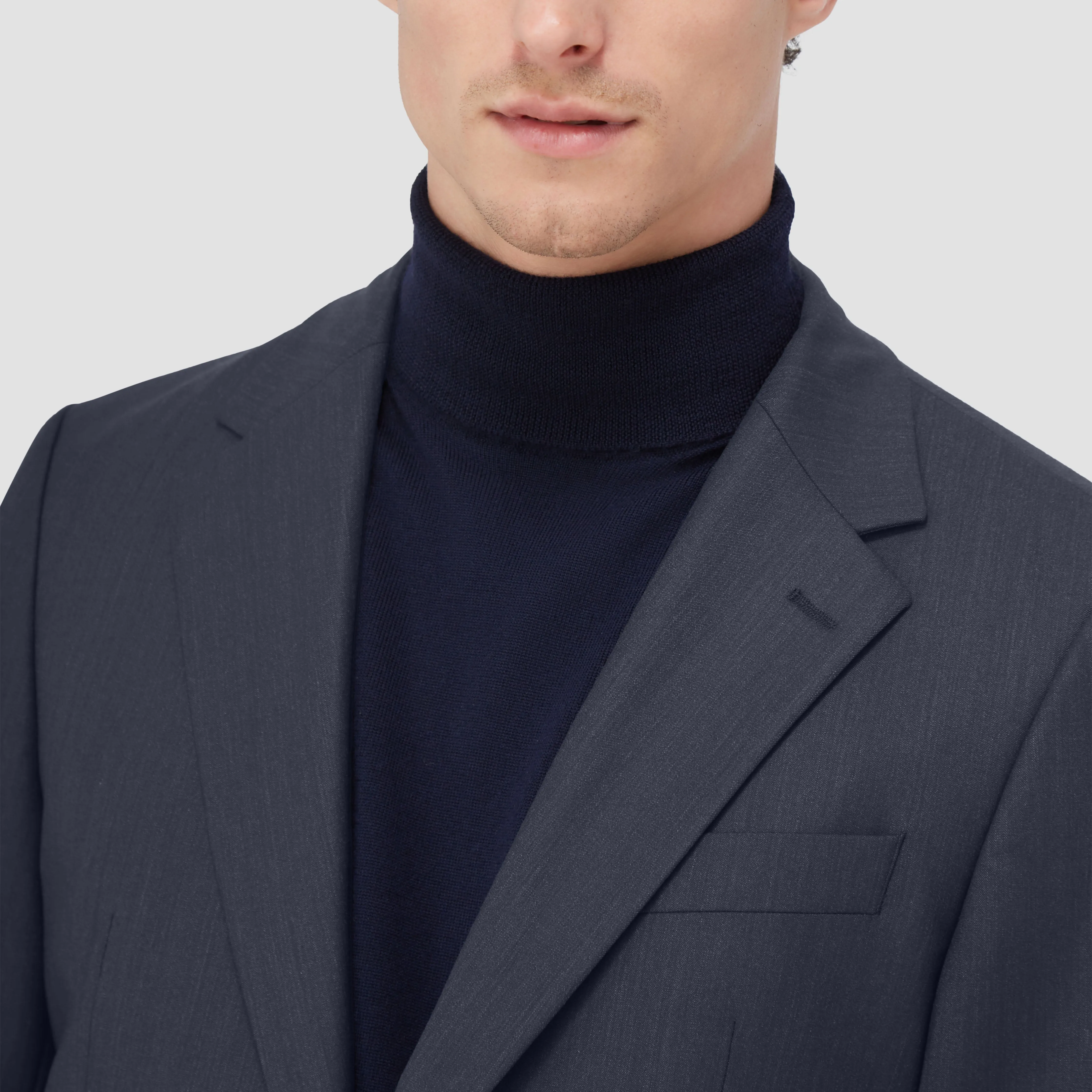 Two Button Stretch Wool Travel Blazer