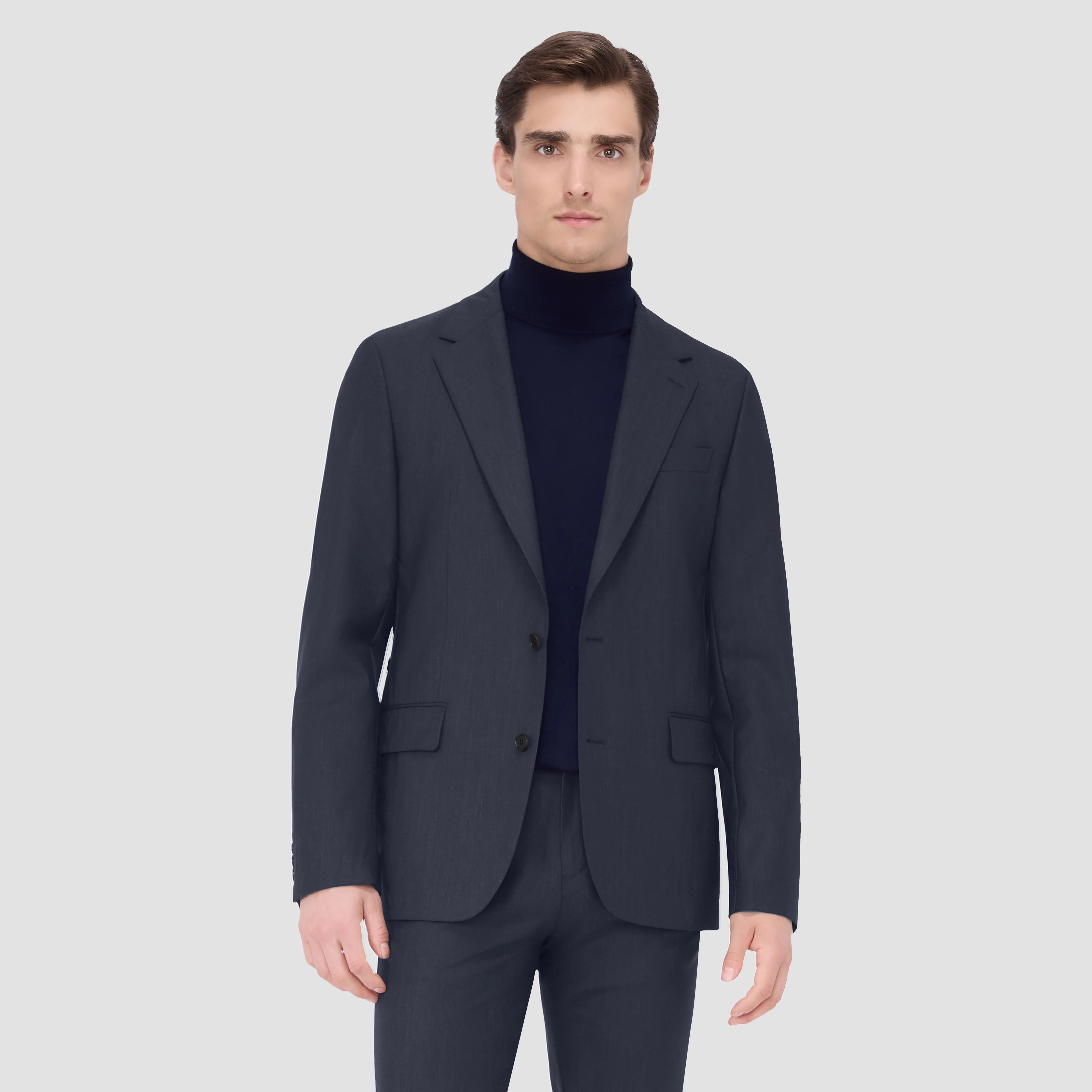 Two Button Stretch Wool Travel Blazer