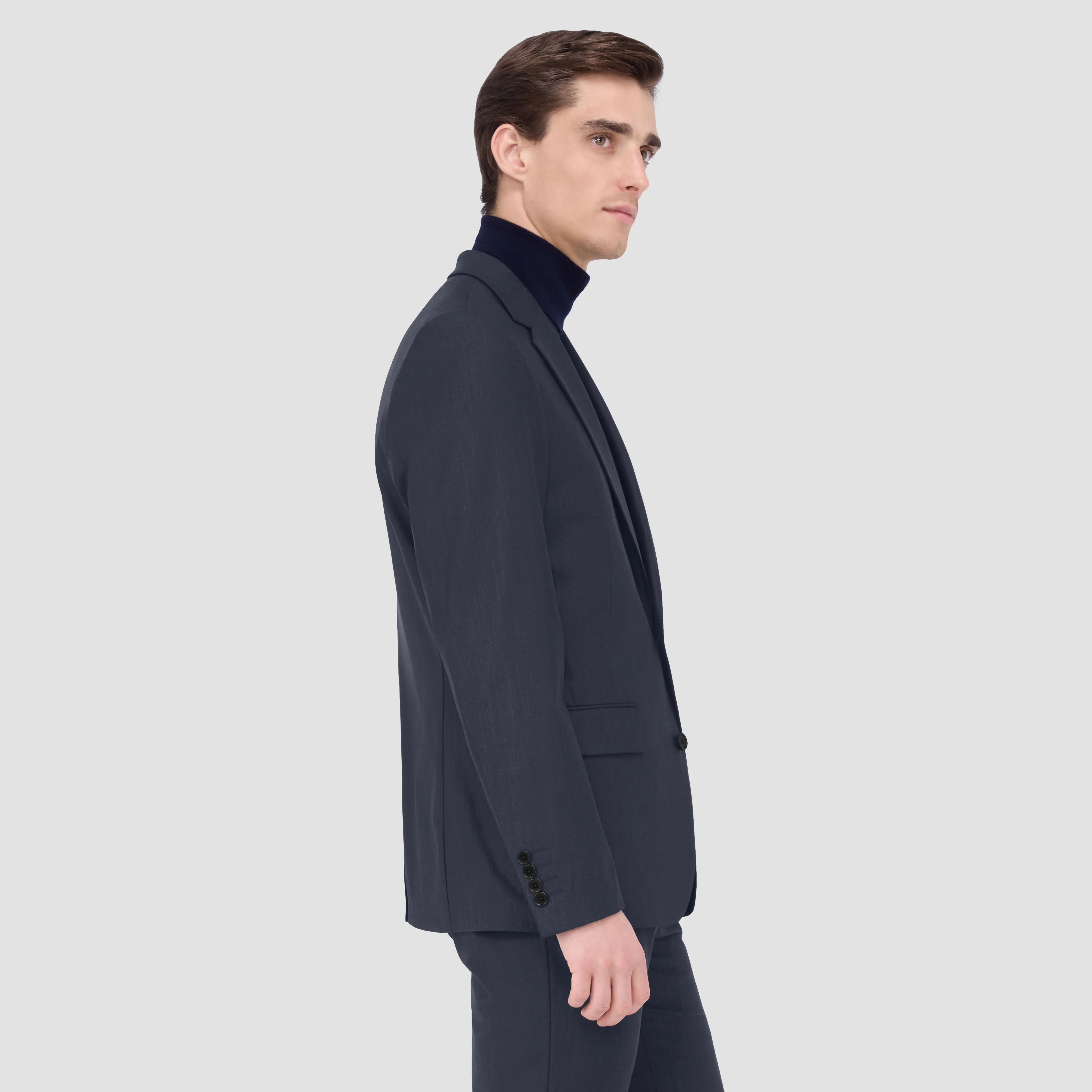 Two Button Stretch Wool Travel Blazer