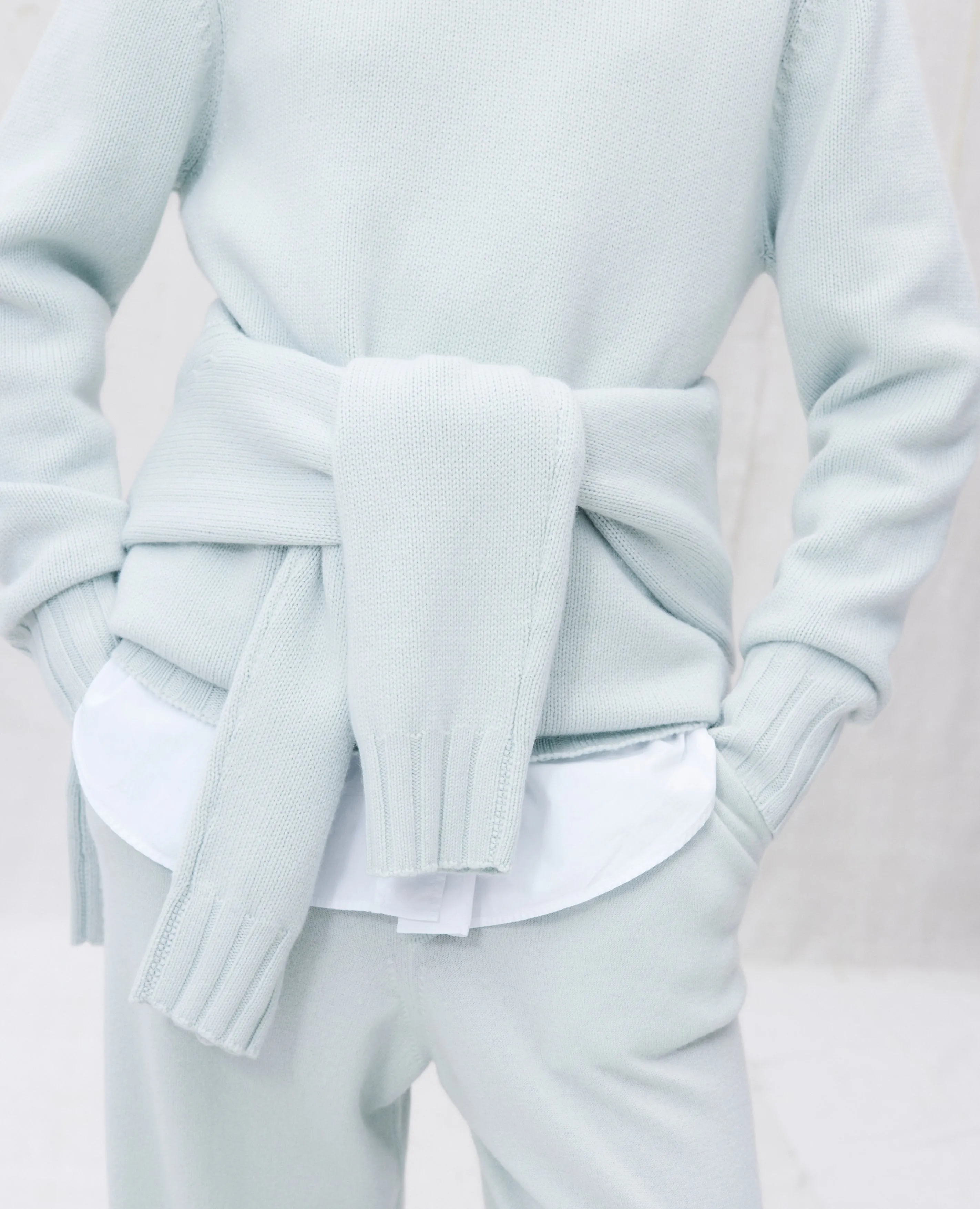 Unisex Kapuzen Pullover aus Cashmere in Grün