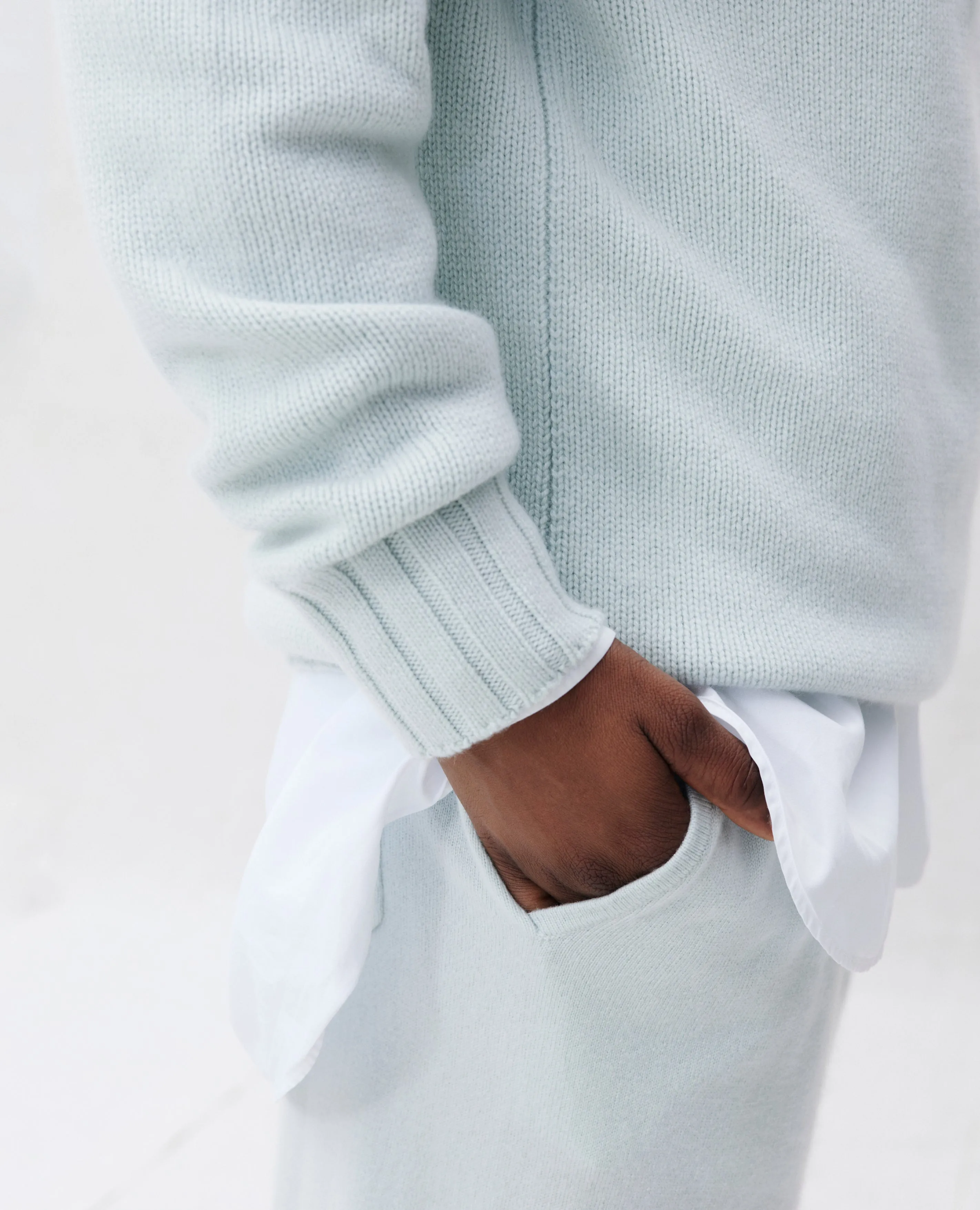 Unisex Kapuzen Pullover aus Cashmere in Grün