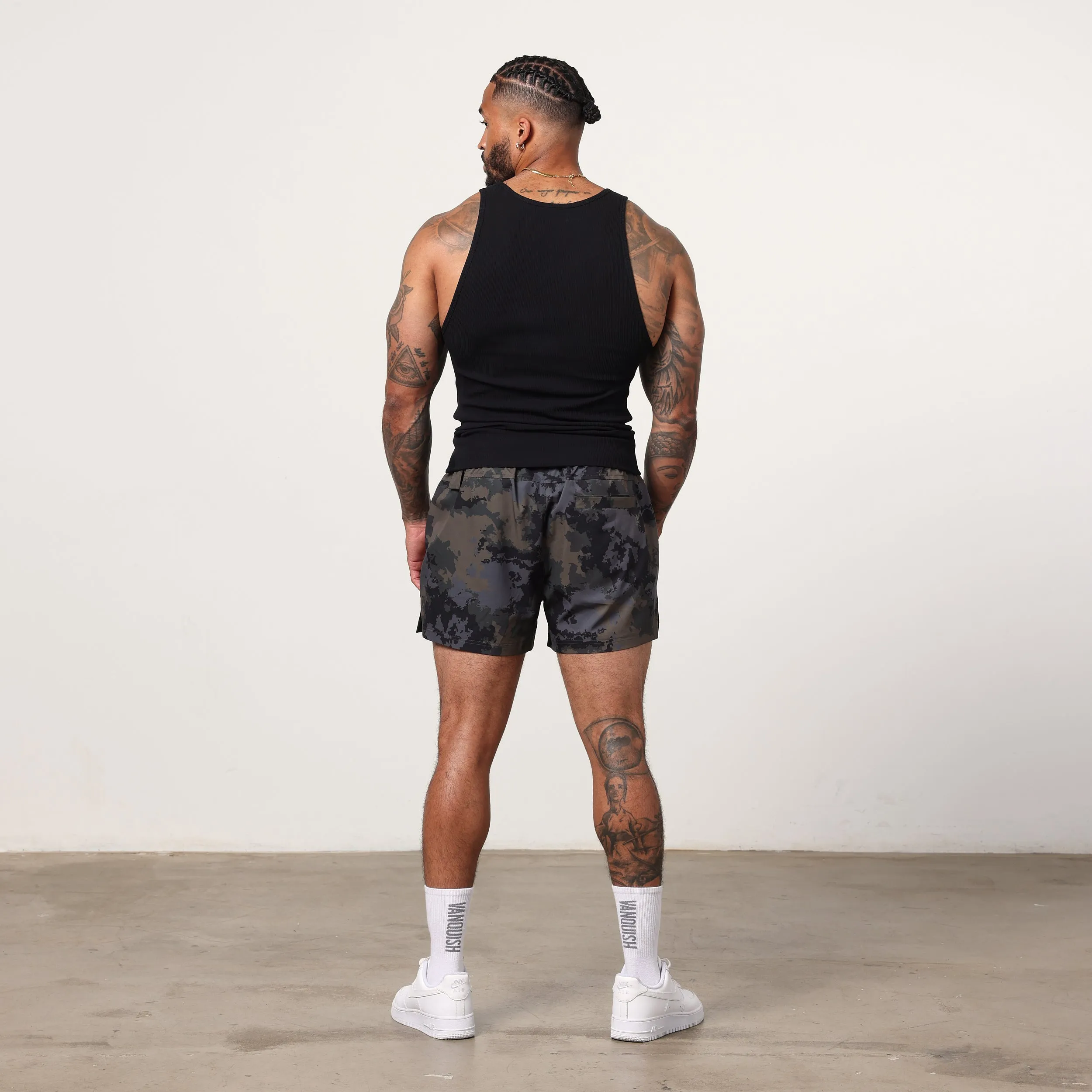 Vanquish Utility Brown Camo 4" Shorts