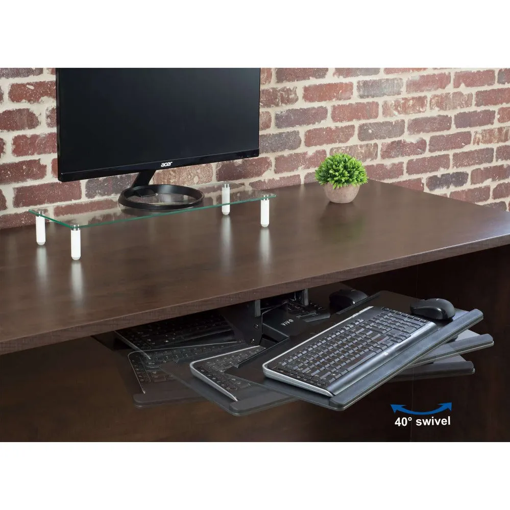 VIVO Black Deluxe Under Desk Keyboard Tray MOUNT-KB04C
