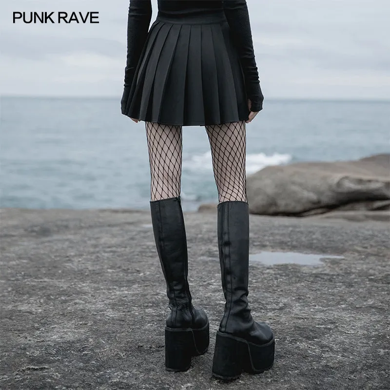 “wednesday”series playful PUNK pleated half skirt