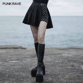 “wednesday”series playful PUNK pleated half skirt