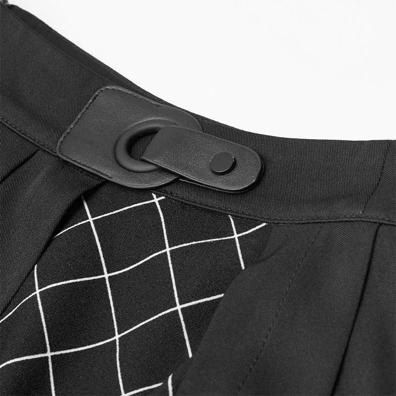 “wednesday”series playful PUNK pleated half skirt