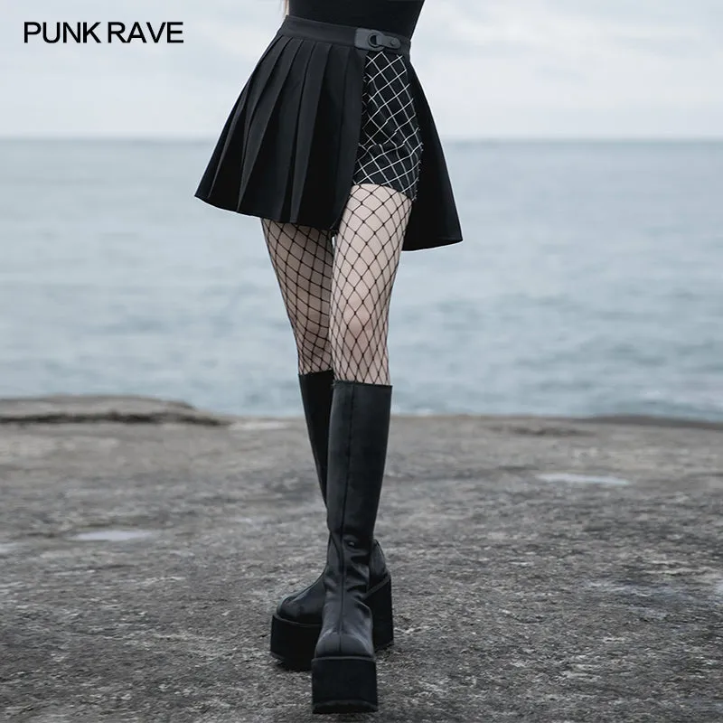 “wednesday”series playful PUNK pleated half skirt