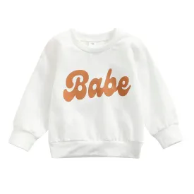 White Babe Baby Sweatshirt