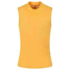 Womens Mock Neck Rib Top Amber Yellow - SS23