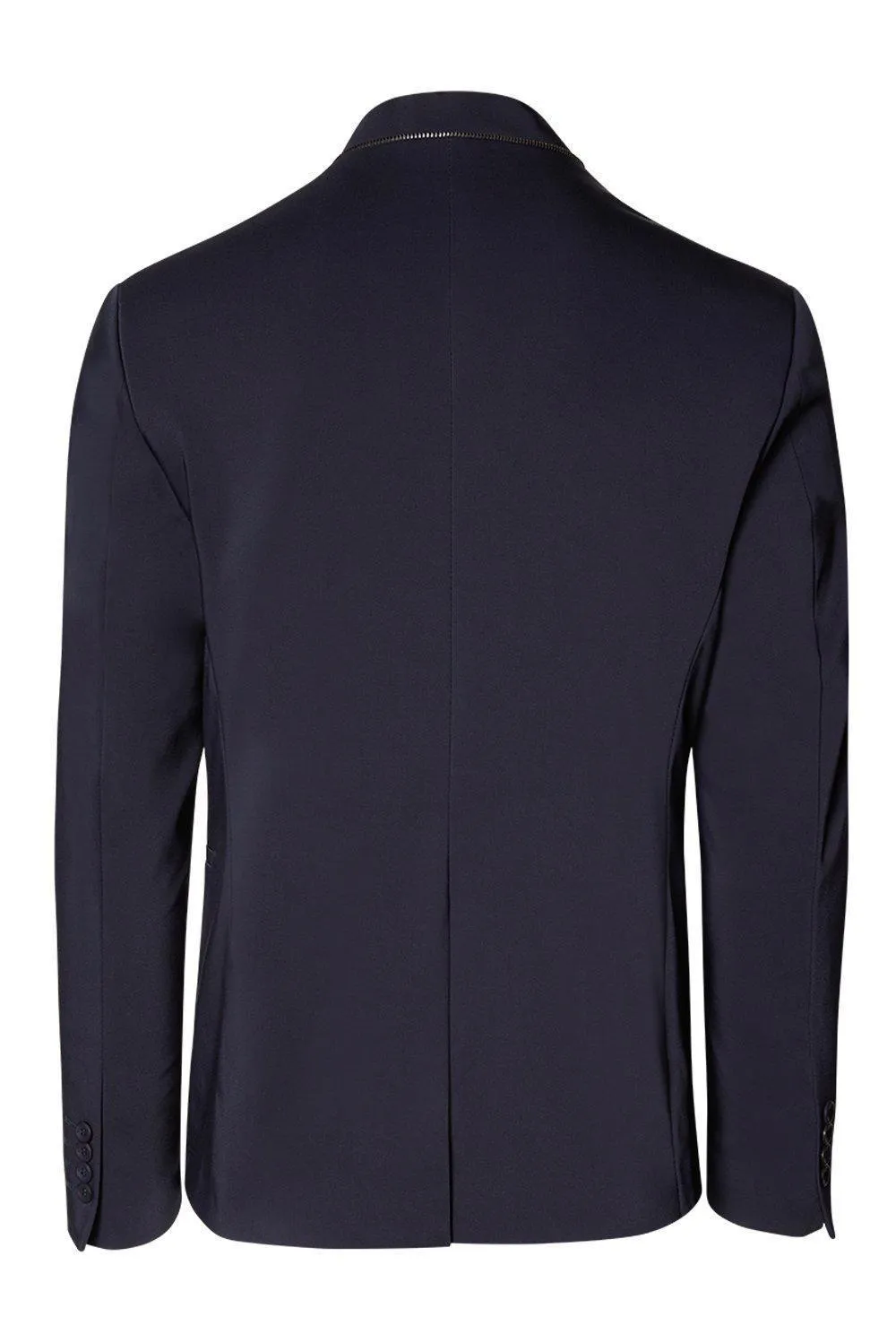 Wrinkle Free Super Stretch Tech Hybrid Blazer- Navy