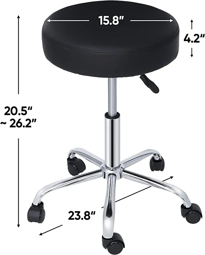 ZENY™ Adjustable Rolling Stool Chair Salon Beauty Stool Hydraulic Swivel Stool